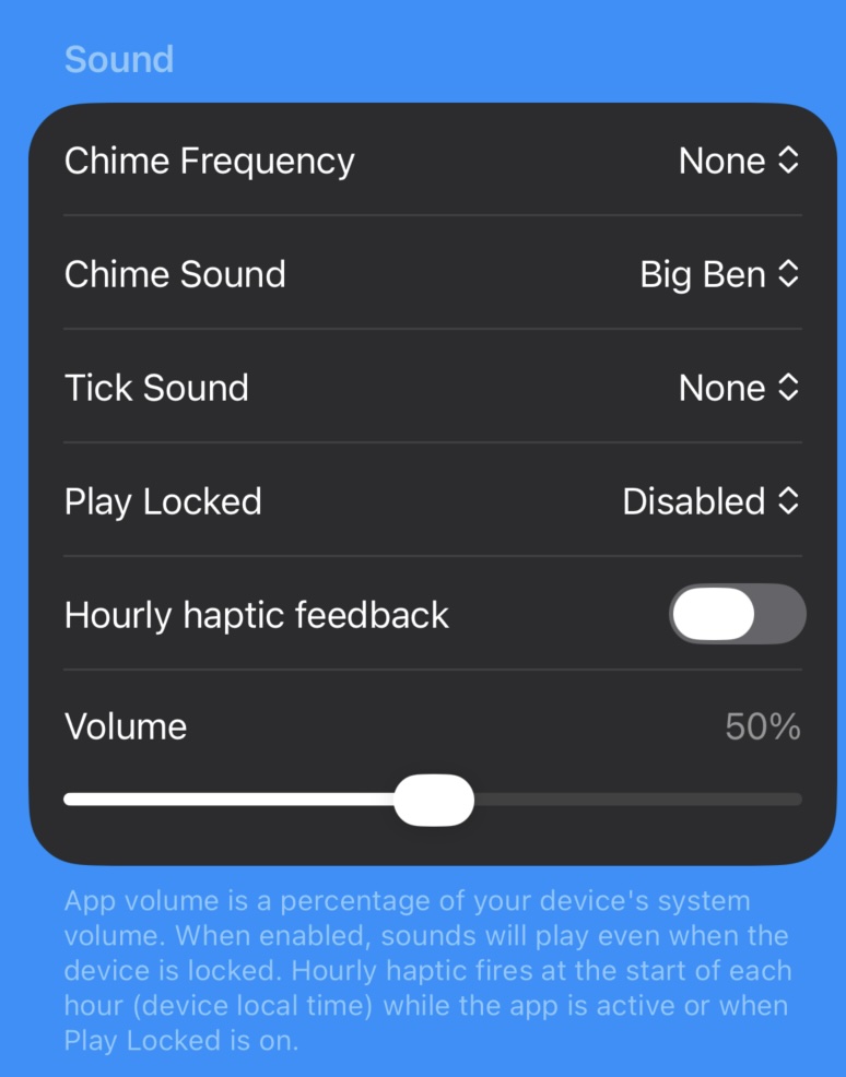 Placeholder for iPhone Settings sound section